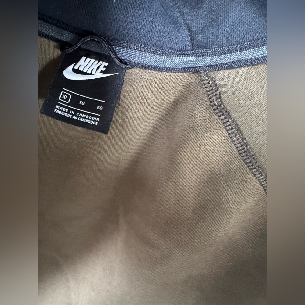 Nike Camo Full Zip Hoodie XL Olive Green Black - Picture 8 of 8